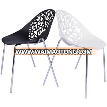 Modern Stacking New Design Stainless Steel Plastic Shell Dining Chair